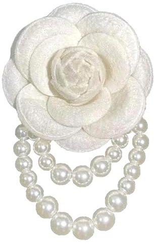 Rosen Blumenbrosche, Elegante & Handgefertigte Camellia Brosche | Kamelie Revers Hut Corsage Kleid Broschen Pin Blumenschmuck Für Hochzeit Bräute Schmuck Geschenke