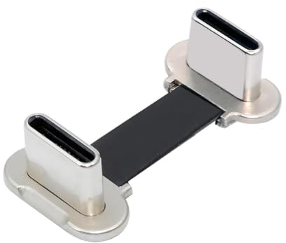chenyang 0,78 Zoll USB C kurzes flaches Kabel, USB 2.0 Typ C Dual 90 Grad abgewinkeltes PD 65W Schnelllade-Datenverlängerungskabel für Power Bank