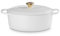 Le Creuset - Cocotte Ovale Evolution cm31 - Colore White (Bianco) - Pomolo oro