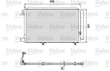 Valeo Kondensator, Klimaanlage 814294 | Kompatibel mit: FORD FIESTA VI, FIESTA VI Van