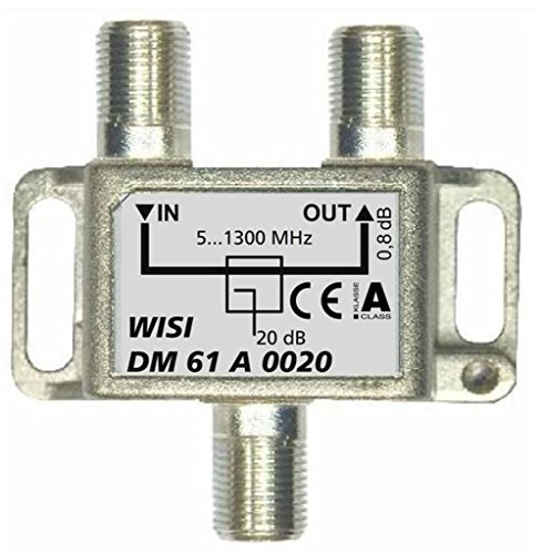 WISI 75116 DM 61 A 0020 Abzweiger, 1,3 GHz, 1-fach, 20 dB silber
