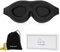 ALASKA BEAR Sleep Mask with Molded Eye Cups for Women and Men, Nose-Contoured 3D Ultra-Plush Soft Blackout Eye Mask, Zero Pressure on Eyelids & Eyelashes, Earplugs Set, Black