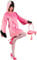 Krause & Sohn Damen Kostüm Flamingo Rosalie mit Handtasche Kleid rosa Tier Vogel Fasching Karneval (46/48)