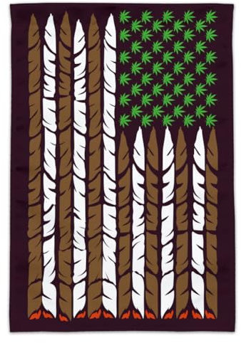 Graphics and More Marihuana Weed USA Flagge American Gelenk Garten Yard Flagge Flag Only (No Pole) Multi