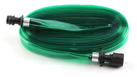 MyGarden 15m/49ft Soaker Hose Pipe - Flexible Flat Expandable UV Protection Water Spray Drip Ready to Fit - Irrigation Watering Sprinkler for Garden Lawn Backyard