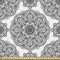 ABAKUHAUS Schwarz Gewebe als Meterware, Aufwändige Mandala Patterns, Schön Gewebten Stoff für Polster und Wohnaccessoires, 3M (160x300cm), Schwarz