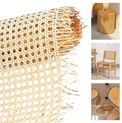 DO YOURS Cannage de rotin naturel en rouleau Rouleau de Cannage Rotin pour Vannerie Rattan Webbing pour Bricolage Armoire Chaise Meuble 50cm*100cm avec maille de 7mm