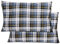 REDCAMP Outdoor Camping Kissen, Reisekopfkissen Komprimierbar, leicht, Flanell, kleines kopfkissen, mit Abnehmbarer Kissenbezug (Blau und Schwarz - 2er Pack)