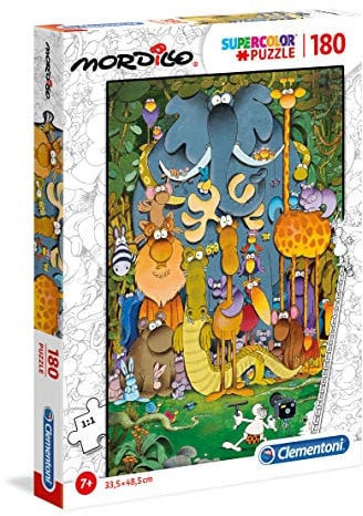 Clementoni 29204 Supercolor Mordillo Das Photo – Puzzle 180 Teile ab 7 Jahren, buntes Kinderpuzzle mit besonderer Leuchtkraft & Farbintensität, Geschicklichkeitsspiel für Kinder