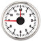 uhr 12v,Uhr 12V,Auto Armaturenbrett Uhr,2 Zoll Universal 0-12 Stundenzähler Uhr Instrumententafel Anzeigen Anzeige Rote Hintergrundbeleuchtung 12V/24V Für Auto Boot Yacht(Weißes Zifferblatt Silberrahm