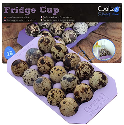 federgold Fridge Cup Lavender – Silikon Eierhalter für 15 Eier | 15 Wachteleier sicher & hygienisch lagern – rutschfester Silikonhalter in sanftem Lavender-Violett, spülmaschinenfest