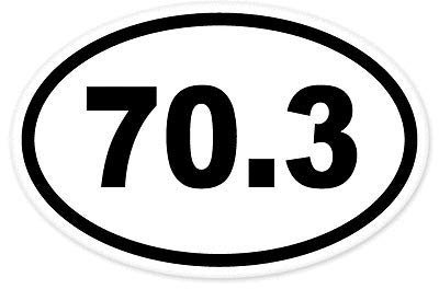 12cm! Klebe-Folie Wetterfest Made-IN-Germany 70.3 Mile Half Triathlon Ironman car K344 UV&Waschanlagenfest Auto-Aufkleber Sticker Decal