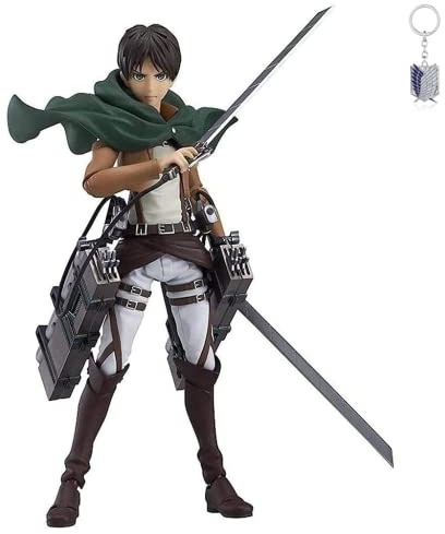WANSHI Eren Yeager Figuren, Attack on Titan, Actionfigur, Cosplay, Anime, Spielzeug, PVC-Modell, Sammlerstück, Ornamente, Cartoon-Puppe, Spielzeug für Kinder und Erwachsene, Geschenk