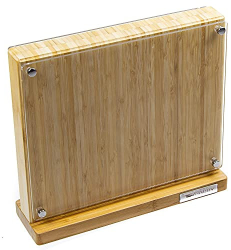 Eagle PROFESSIONAL - Messerblock Magnetisch aus Holz ohne Messer - Messerhalter Magnetisch mit robustem Acryl-Glas - Beidseitig bestückbarer Magnethalter für bis zu 10 Messer