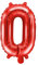 Folienballon Buchstabe O in Rot 35cm