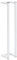 vidaXL Porte-Serviette Support Mural Support de Stockage de Salle de Bain Cintre à Serviettes Maison Intérieur Blanc 12,5x12,5x60 cm Acier