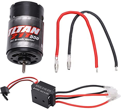 Gebürsteter Motor, 550 RC -Auto gebürsteter Motor mit Wasserdichtem 320A Two Way Brushed ESC für RC Rock Crawler Car(21T)