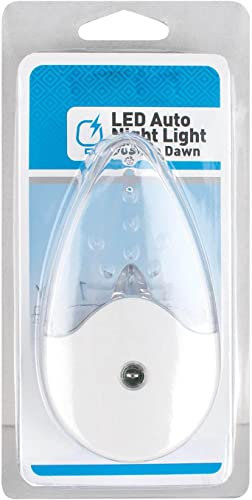 Mr Gadget Solutions® Luz nocturna automática LED de baja energía del atardecer al amanecer, transparente (paquete de 1)