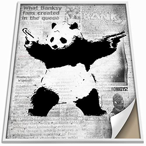 Boikal Collection Banksy Bilder ohne Rahmen Wandbilder XXL Poster Set - XXL Plakat - Panda - 1-teilig, 70 x 100 cm