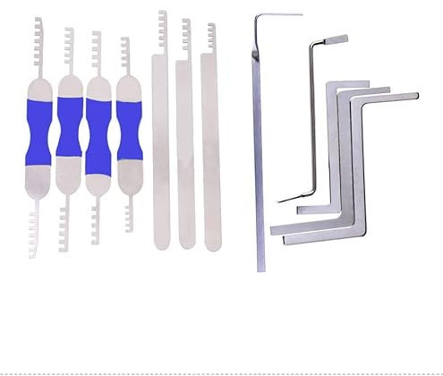 7pcs Comb Pick Lock Picking Tool with 5pcs Tension Wrench Tools,Locksmith Lock Pick for House Lock