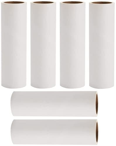Tahbarshi Ersatzrollen Fusselrolle, Extra Klebrige Fusselroller Nachfüllpackung für tierische Haare, Katzenhaar, Hundehaar, Staub, Fussel, 16 cm 12cmBreit, 6 Rollen, 60 Blatt/Rolle (12cm)