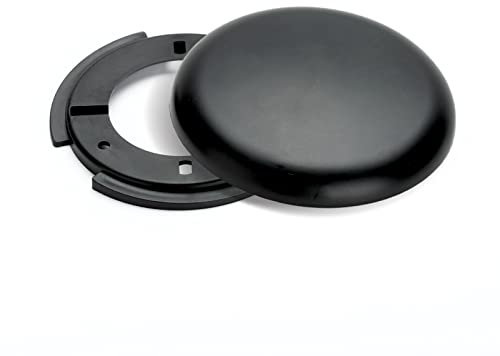ORION LIGHTSTYLE Extra Flache Abdeckung Verteilerdose PVC schwarz Baldachin Deckendose Abschluss, rund, 100mm