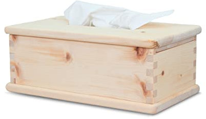Zirbelino® Kosmetiktuchbox aus Zirbenholz | inkl. Schiebe-Deckel zum einfachen Nachfüllen | ca. 27 x 14 x 10,5cm (LxBxH) | Box für Taschentücher & Kosmetiktücherboxen der Größe 23 x 11,5 x 6cm