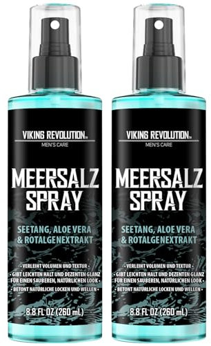 Viking Revolution Sea Salt Spray for Hair Men - Hair Texturizing Sprays with Kelp, Aloe Vera & Red Algae Extract - Surf Sprays to Add Volume and Texture- Sea Salt for Men Beach Hair Spray (2 pack)