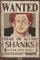 ABYstyle One Piece Poster Wanted Shanks, Merhfarbig