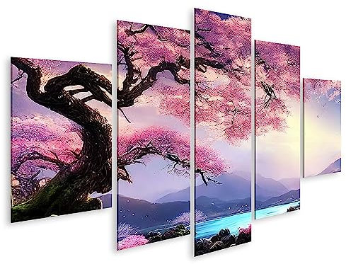 islandburner Quadro su tela Bellissimo paesaggio giapponese parco albero di ciliegio in fiore JCHF Quadri Stampe Immagini Murale Decorazione da parete