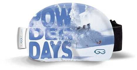 SOGGLE Powderdays Ski Goggles Protective Cover Microfibre One Size Text