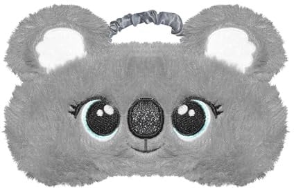 Ynaice Augenmaske, Süße Koala Schlafmaske Neuheit Lustig Weiche Augenmaske Abdeckung für Erwachsen,für Reisen, Nickerchen (Grau, Koala)
