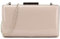UShopUK Pochette rigida in pelle verniciata tinta unita per matrimonio, ballo di fine anno, festa, borsa a mano, Nude, medium