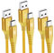 Cavo USB C [3-Pezzi,1m2m3m] Cavo Tipo C di Ricarica Rapida per i phone 15 Plus Pro Max,Samsung Galaxy S23/S22/S21,Sony,Xiaomi,Hua wei,Google Pixel e altri dispositivi Android USB-C-giallo