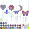 Yiomxhi Diamond Painting Sonnenfänger Windspiel Bastelset, 6 Stück 5D Diamond Painting Anhänger, Diamond Painting Sonne Schmetterling Vögel Set Basteln Geschenke für Mädchen Kinder ab 6-12 Jahre