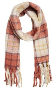 VERO MODA VMIVY League Scarf GA NOOS Schal, Burnt Sienna/Checks:GOLDEN Spice/Oatmeal/Plum Perfect, ONE Size