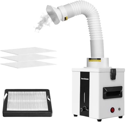 CAMXTOOL Solder Fume Extractor, Easy to use, Desktop and Floor, 3-Stage Filtration System Benchtop Smoke Absorber for Electronic sldering, Beauty and Nail Salon, Welding Tools,engraing Machine