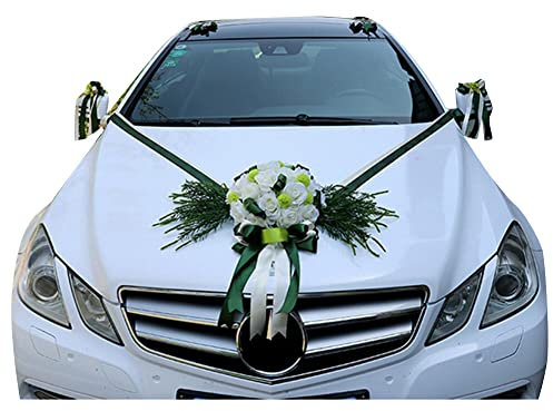 JAWSEU Decorazioni Auto Matrimonio, Fiori Artificiali per Auto Matrimonio Rosa Artificiale per Auto Rose Artificiali in gommapiuma Fiori Artificiali per DIY Matrimoni Mazzi Nuziale Festa Casa Stanza