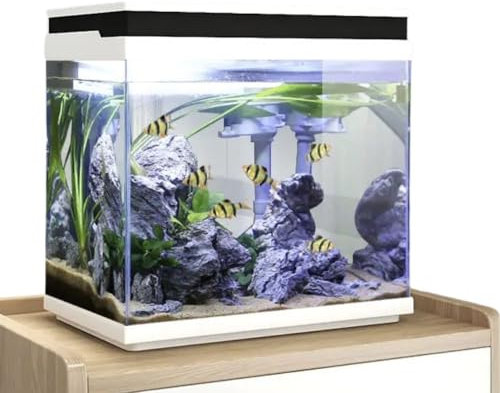 AquaOne Aquarium Komplettset LED mit Pumpe HNE-380 I Kleines Nanoaquarium 26 Liter mit Filteranlage I Mini Nano Becken Set für Fische und Garnelen