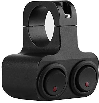 AOWINHIT Manubrio per Moto in Lega di Alluminio CNC 1 Pollice 25mm Faro Faretto Doppio Interruttore Universale Adatto Materiale Durevole e Resistente Alle Intemperie,Interruttori di accensione