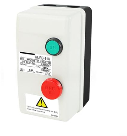 EXTRWORY 1 démarreur de moteur magnétique triphasé - Interrupteur magnétique - 380 V - Étanche - Pour compresseur (2,4-3,6 A)