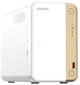 Qnap TS-262 Turbo Station NAS (processore Intel® Celeron® N4505 2 core/2 thread, Turbo fino a 2,9 GHz, 4 GB di RAM, 1 porta LAN RJ-45 2,5 GbE) 8 TB bundle con 2 X 4 TB WD Red Plus
