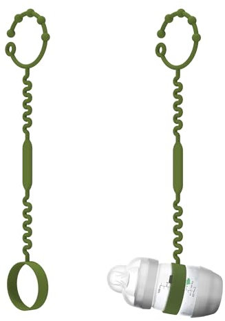 ETETOO Cup Catcher Baby - hält baby flasche Boden fern - ideal für Kinderwagen, Hochstühle & mehr - lebensmittelechtes Silikon für Babys & Kleinkinder - 2 Packs – grüner