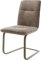 DELIFE Schwingstuhl Vinjo-Flex Freischwinger flach Effektfinish Titan Mikrofaser Taupe Vintage