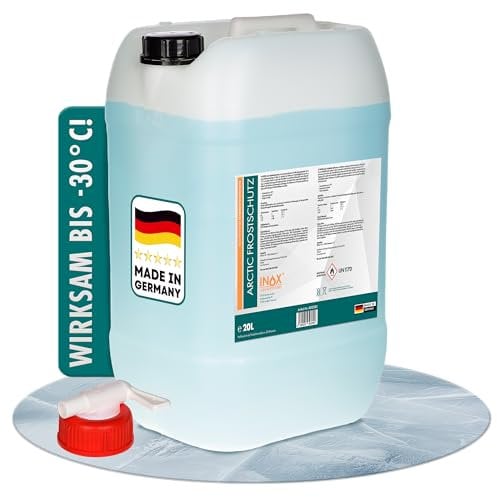 INOX® 20L Arctic Scheibenfrostschutz Konzentrat bis -30°C - Auto Frostschutzmittel Scheibenwaschanlage - Scheibenwischwasser schlierenfrei