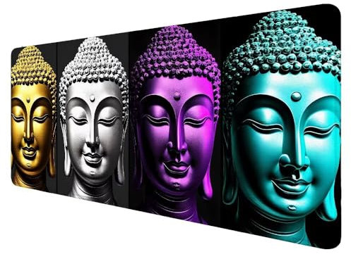 Mouse Mat Zen Gaming Mouse Pad Color Large Mouse Mat Desk Mat, Stitched Edges Mousepad, Non-Slip Rubber Base, Waterproof Durable Mousemat for Gaming, Office, improved precision speed X-295