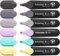 Schneider Job 150 Textmarker Pastell mit Grautönen (aus recyceltem Kunststoff, ausgezeichnet mit Der blaue Engel) 6er Etui, sortiert, türkis, flieder, vanille, taupegrau, mauvegrau, schiefergrau