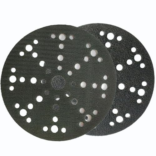 HOTCKB 2 Pièces Plateau de Poncage 150mm Plateaux Ponçage 49 Trous Auto-agrippante Patins Abrasifs pour Ponceuses Orbitales