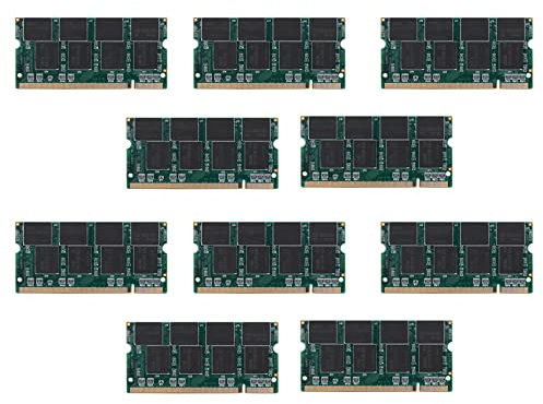 rieder 10X 1GB DDR1 Memoria RAM para Computadora Portátil SO-DIMM 200PIN DDR333 PC 2700 333MHz para Computadora Portátil Sodimm Memoria