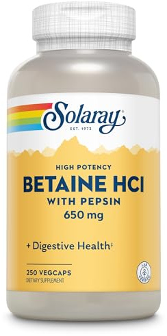 Betain HCl 650 mg + Pepsin, High Potency